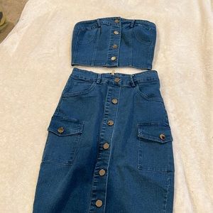Fashion nova denim set